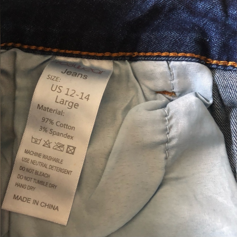 NWT Women's Slim Straight Ripped Jeans - Dark Blue - Picture 4 of 4